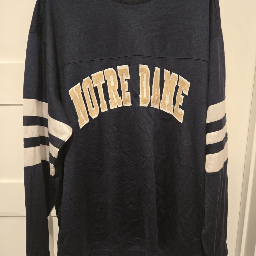 Notre Dame Football 3 Stripe Longsleeve Shirt